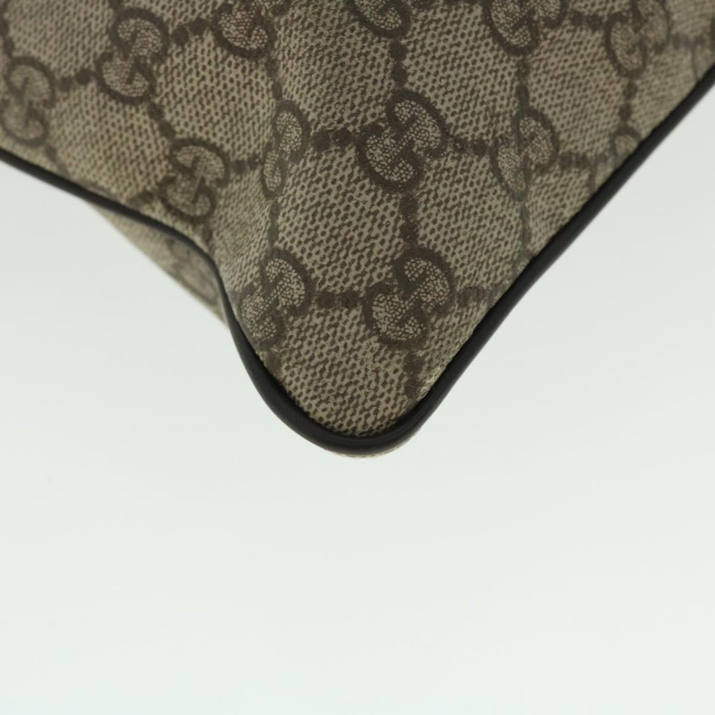 GUCCI GG Canvas Shoulder Bag PVC Leather Beige 141626 50737