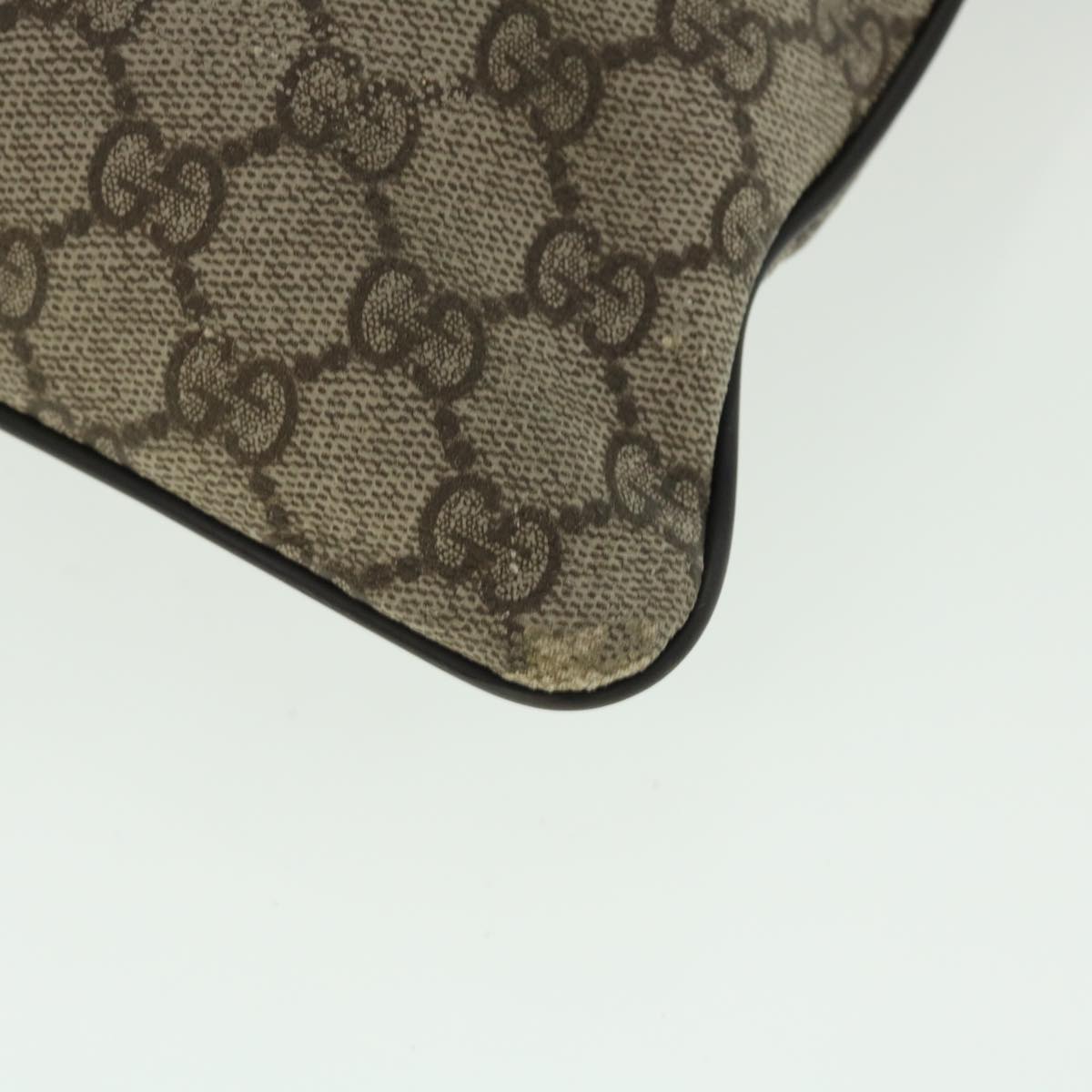 GUCCI GG Canvas Shoulder Bag PVC Leather Beige 141626 50737