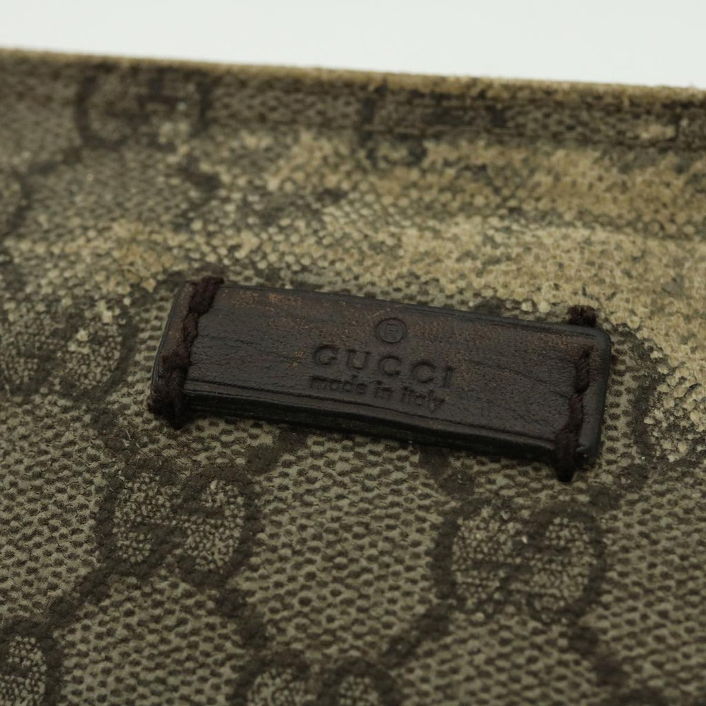 GUCCI GG Canvas Shoulder Bag PVC Leather Beige 141626 50737