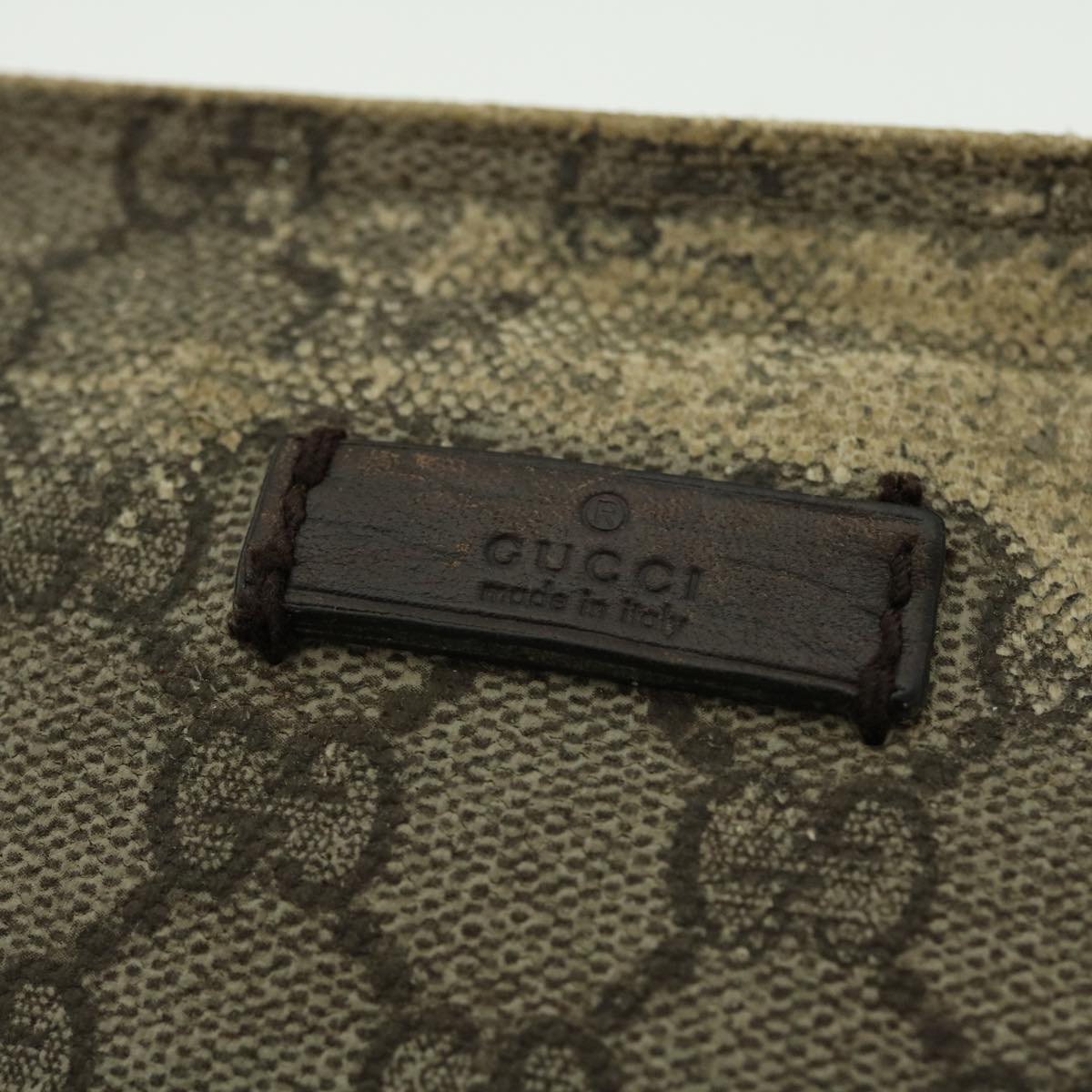 GUCCI GG Canvas Shoulder Bag PVC Leather Beige 141626 50737