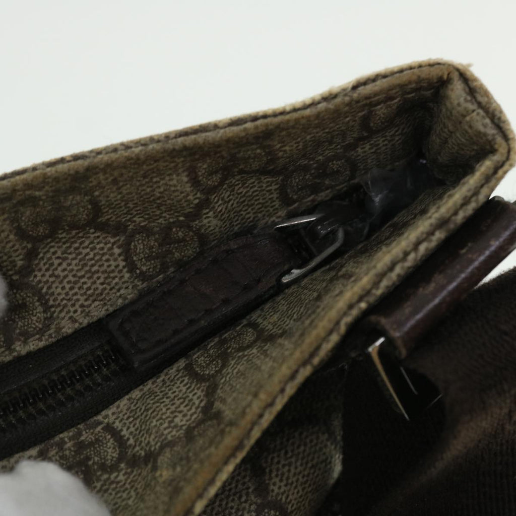 GUCCI GG Canvas Shoulder Bag PVC Leather Beige 141626 50737