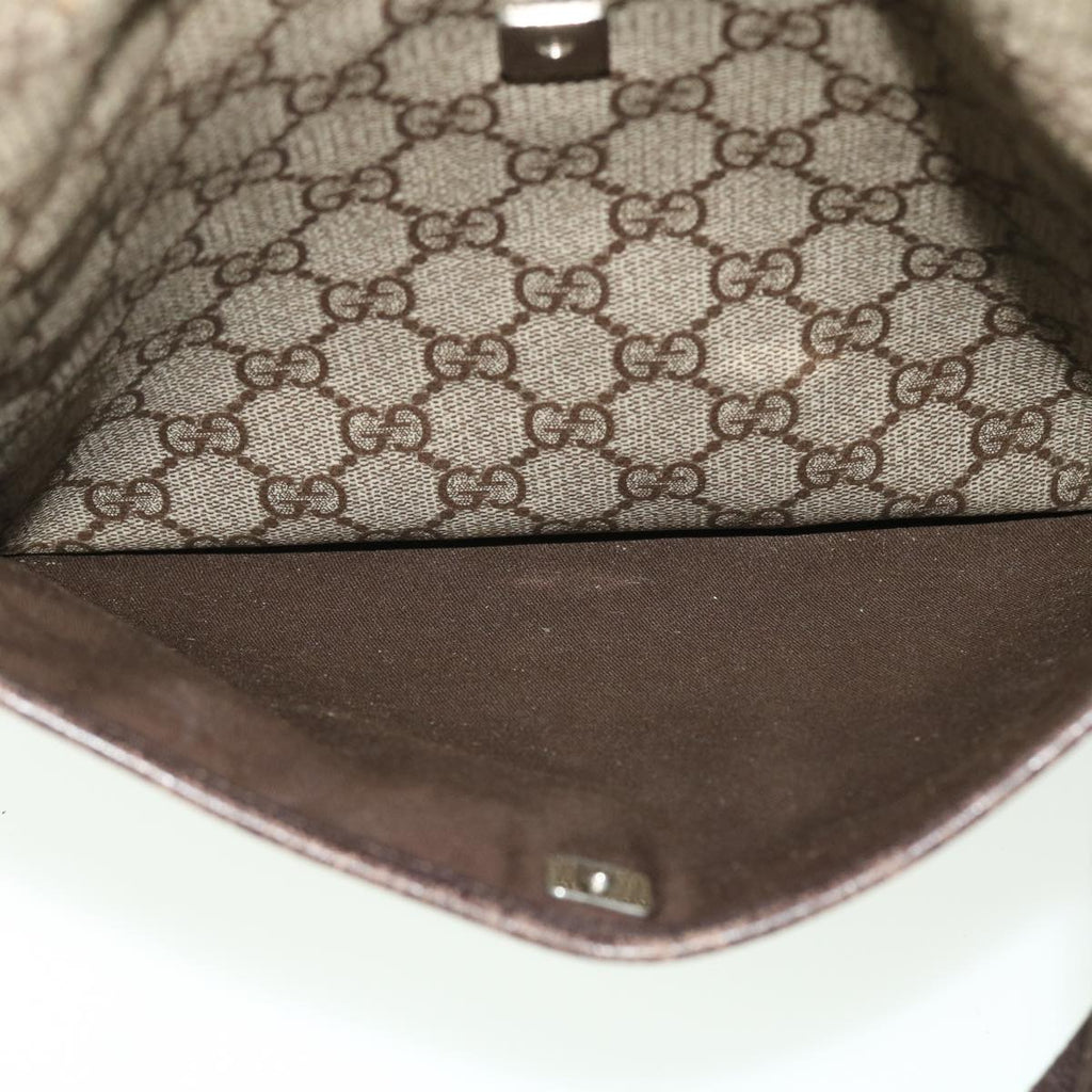 GUCCI GG Canvas Shoulder Bag PVC Leather Beige 141626 50737