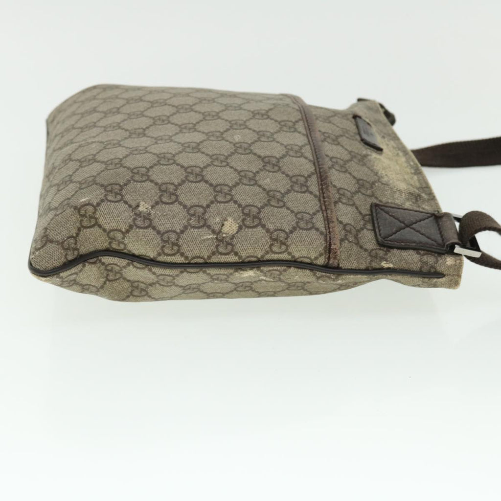 GUCCI GG Canvas Shoulder Bag PVC Leather Beige 141626 50737