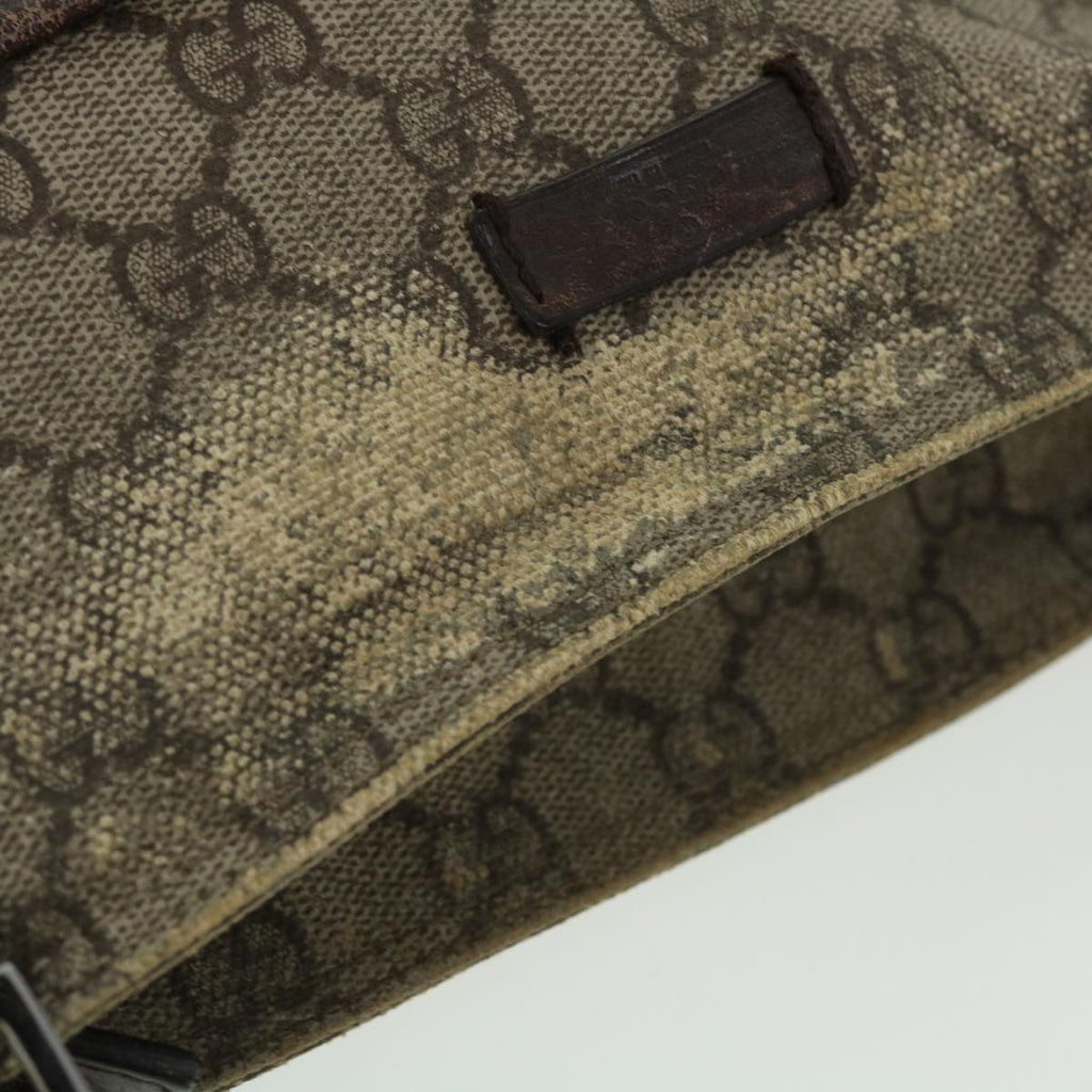 GUCCI GG Canvas Shoulder Bag PVC Leather Beige 141626 50737