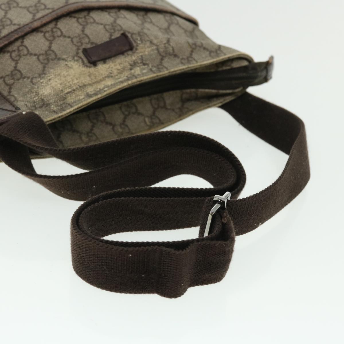 GUCCI GG Canvas Shoulder Bag PVC Leather Beige 141626 50737