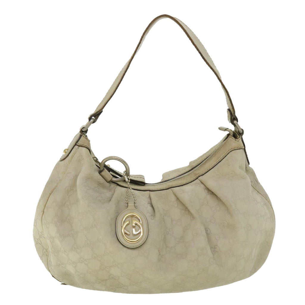 GUCCI GG Canvas Guccissima Shoulder Bag Beige 232955 50740
