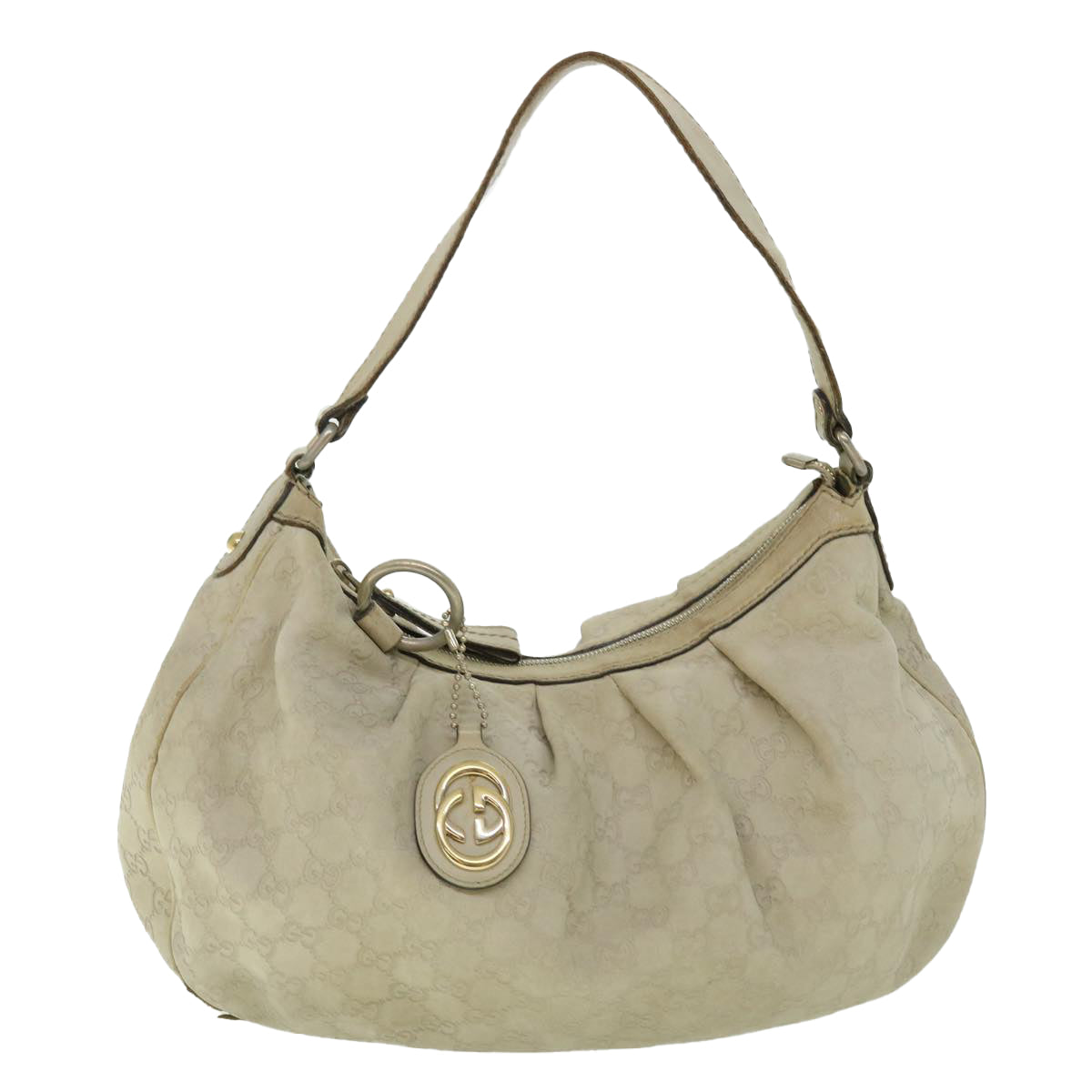 GUCCI GG Canvas Guccissima Shoulder Bag Beige 232955 50740