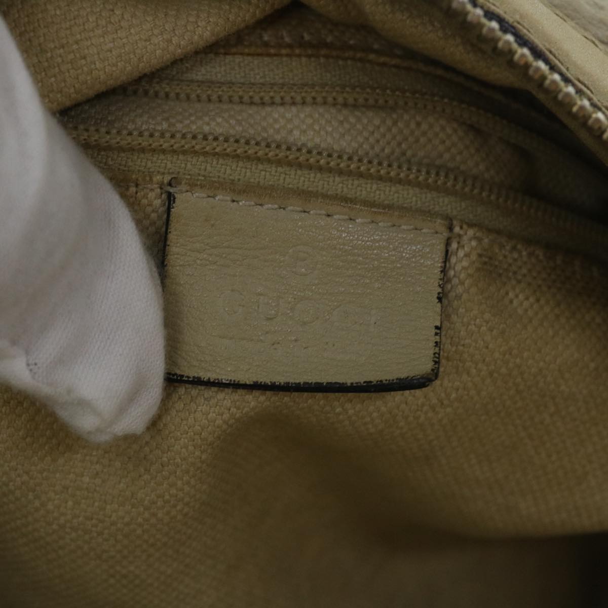 GUCCI GG Canvas Guccissima Shoulder Bag Beige 232955 50740