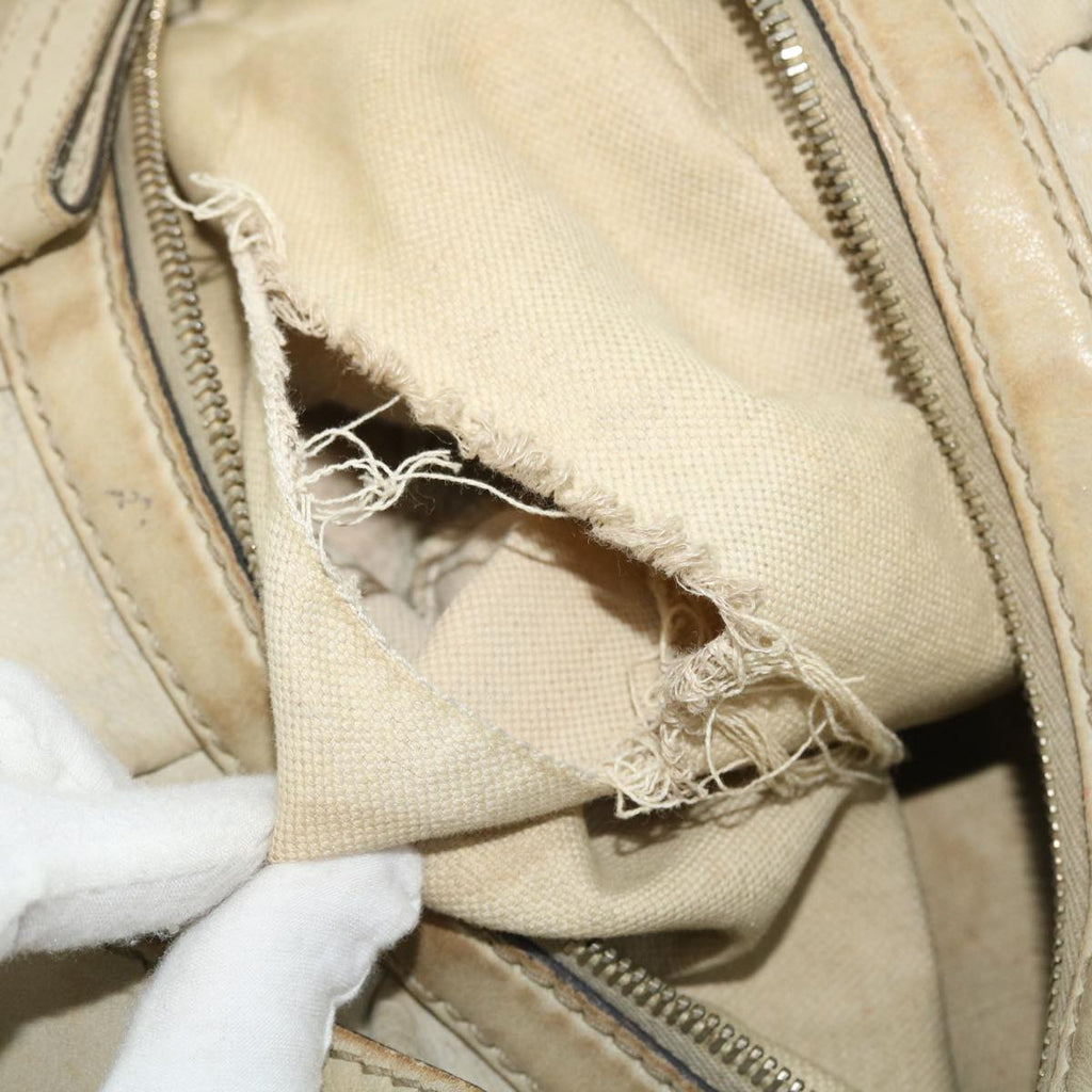 GUCCI GG Canvas Guccissima Shoulder Bag Beige 232955 50740