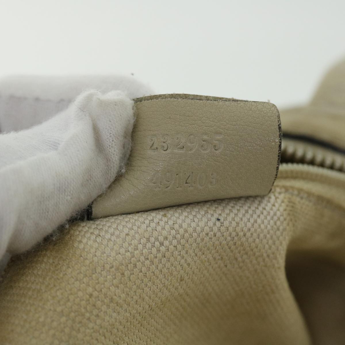 GUCCI GG Canvas Guccissima Shoulder Bag Beige 232955 50740