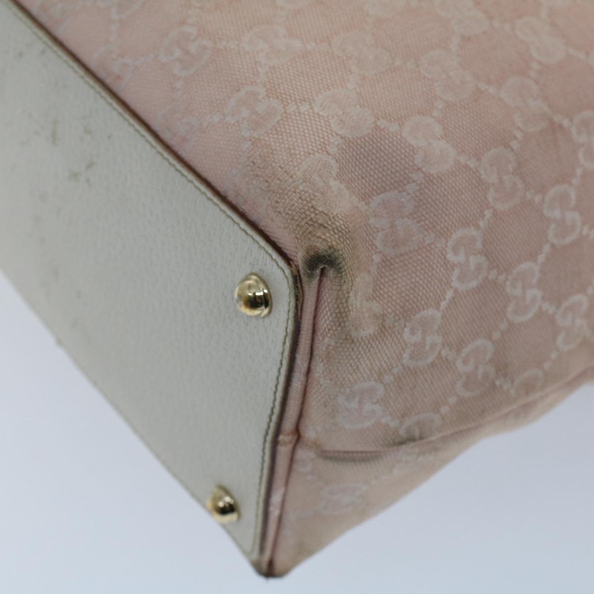 GUCCI GG Canvas Tote Bag Pink 120836 50741