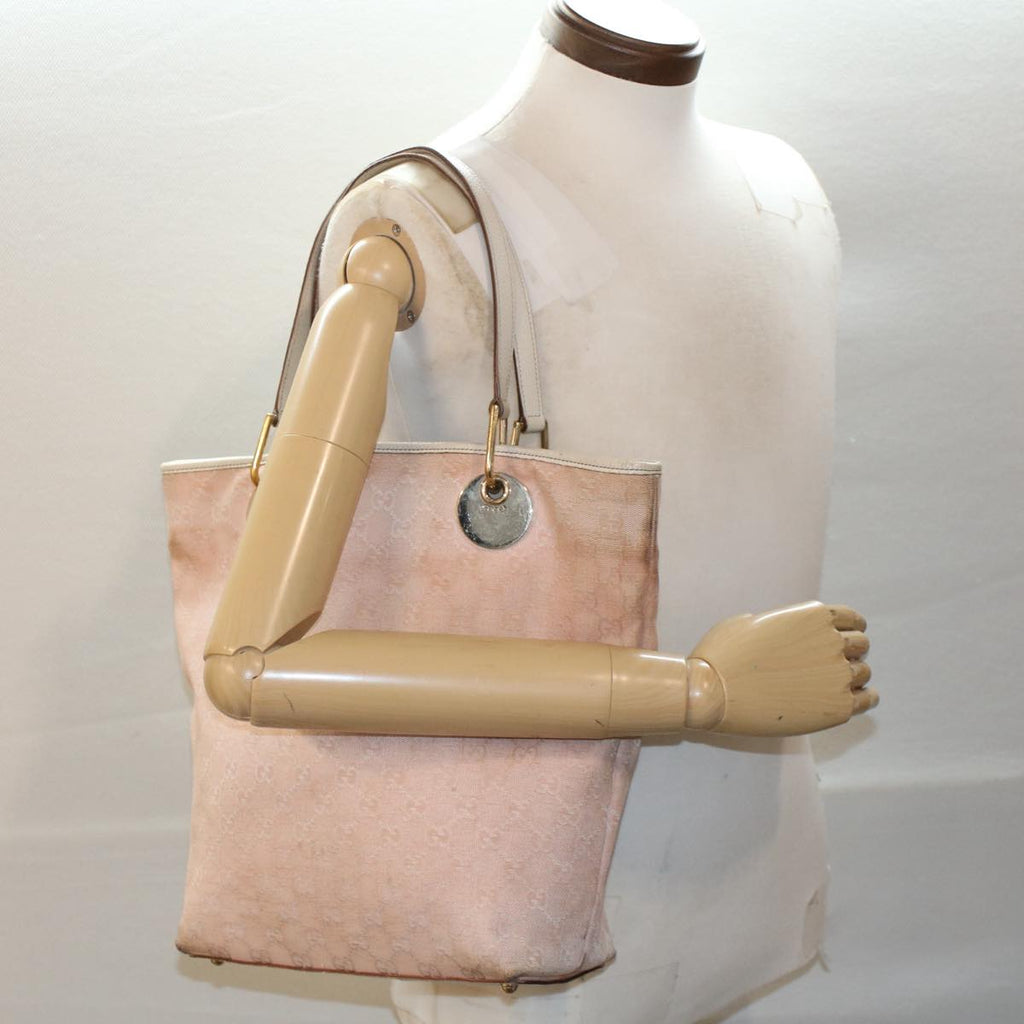 GUCCI GG Canvas Tote Bag Pink 120836 50741