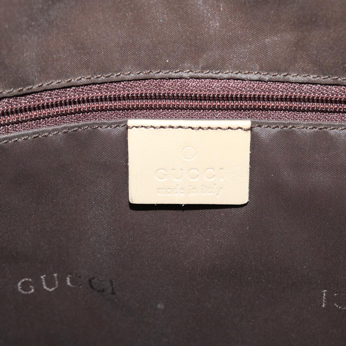 GUCCI Bamboo Shoulder Bag Leather 2way Beige 50744