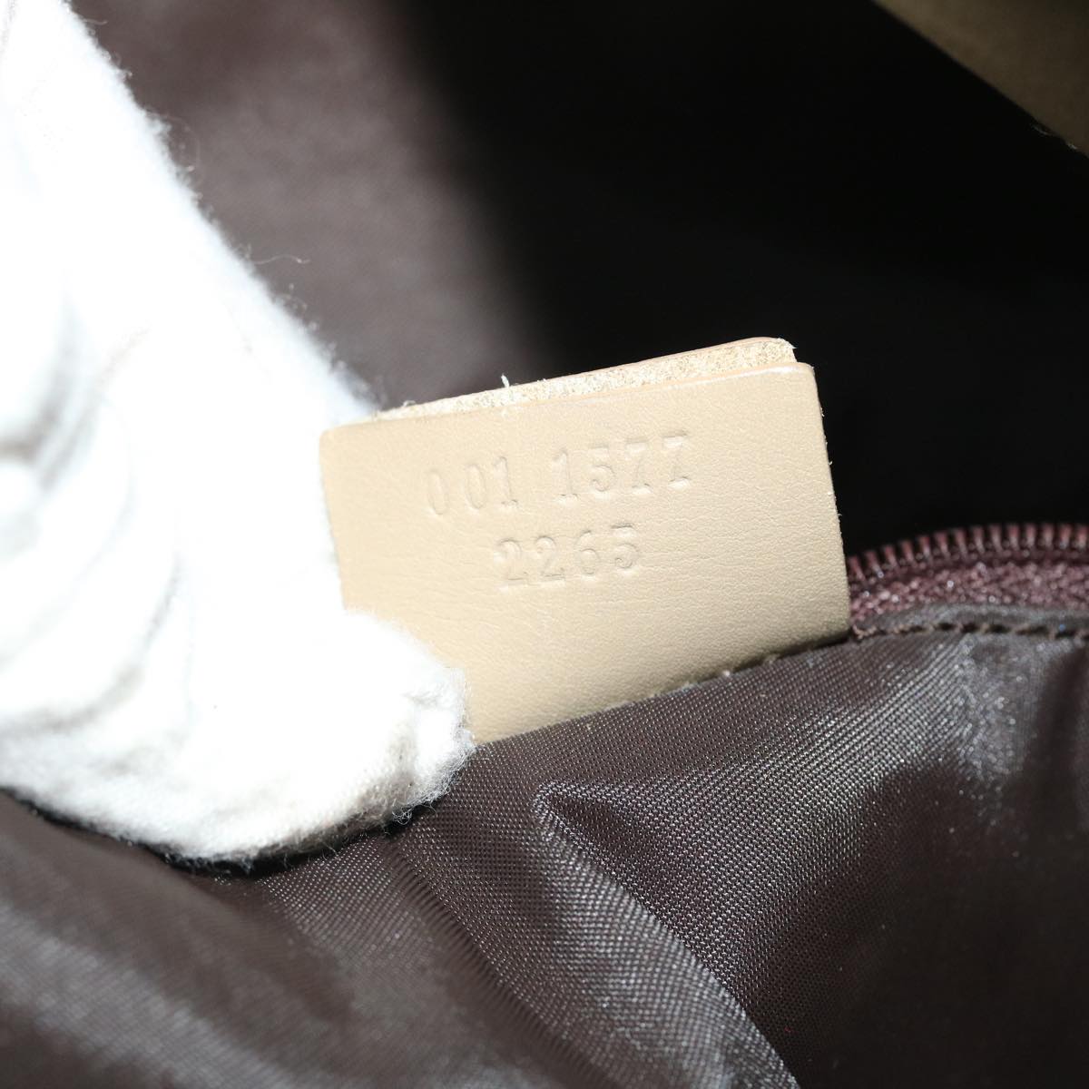 GUCCI Bamboo Shoulder Bag Leather 2way Beige 50744