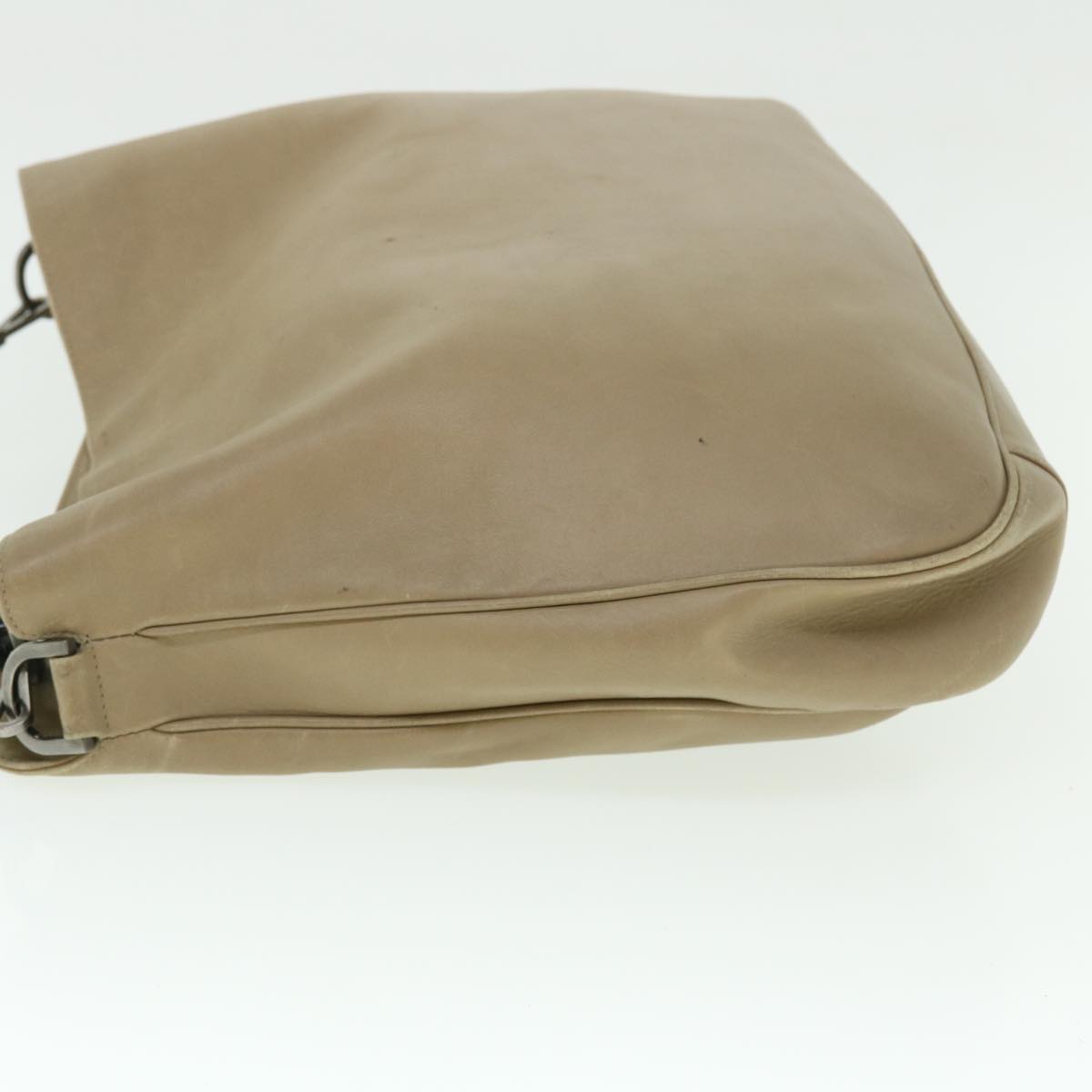 GUCCI Bamboo Shoulder Bag Leather 2way Beige 50744