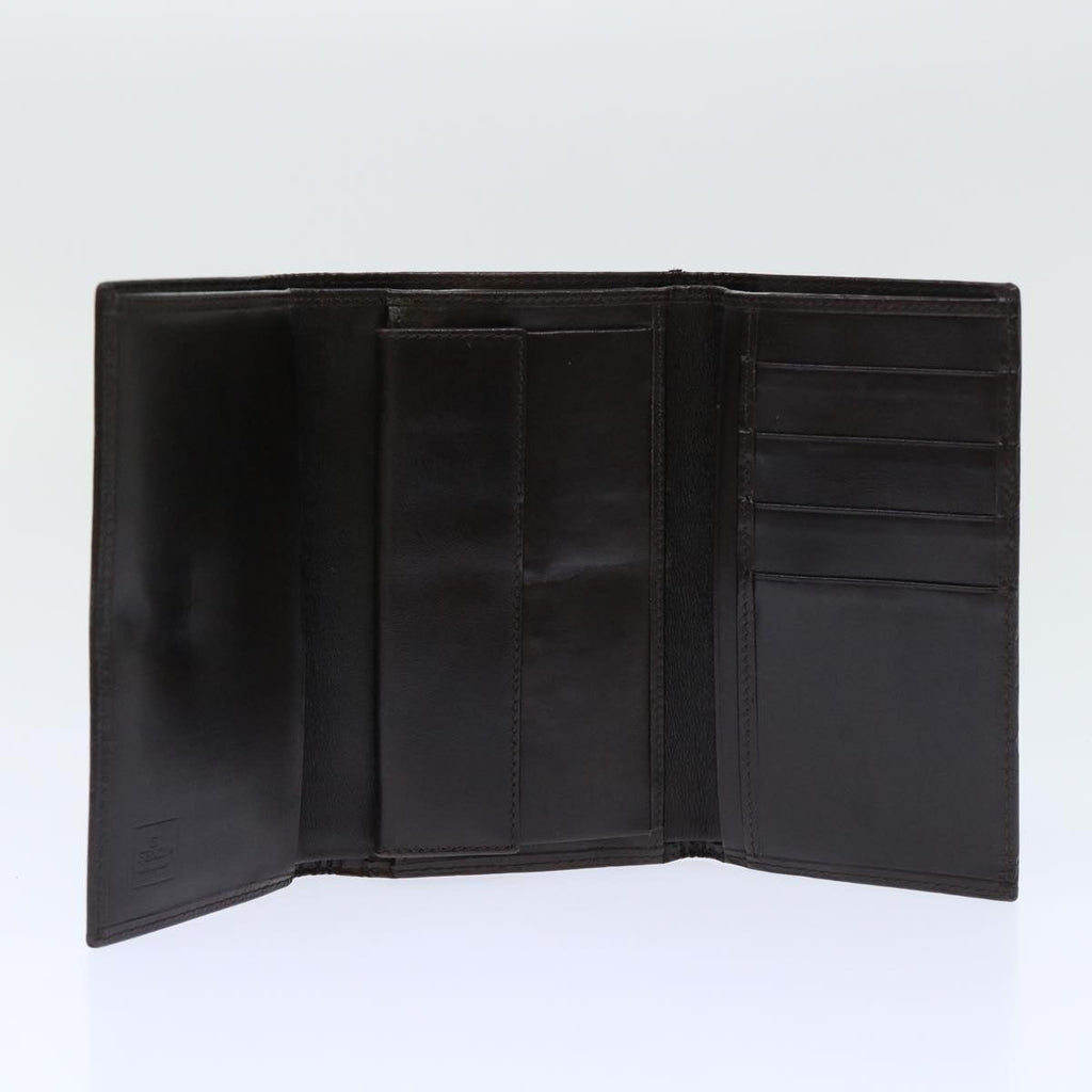 FENDI Zucca Canvas Wallet Black Brown 50751
