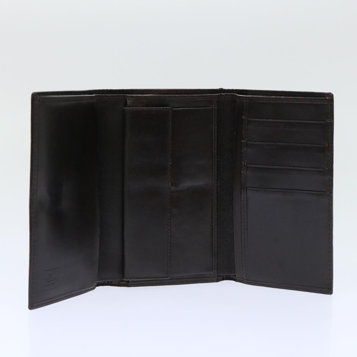 FENDI Zucca Canvas Wallet Black Brown 50751