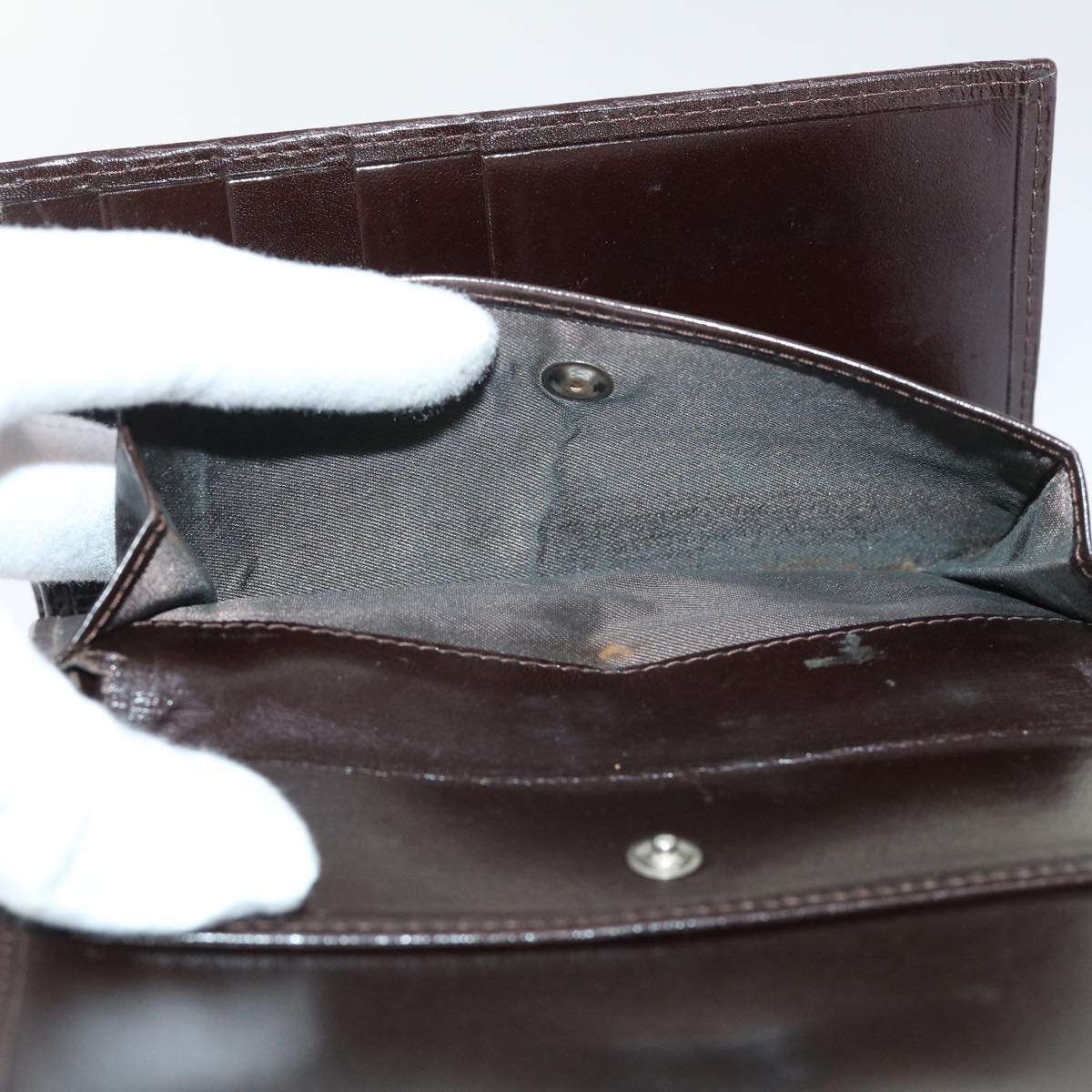 FENDI Zucca Canvas Wallet Black Brown 50751