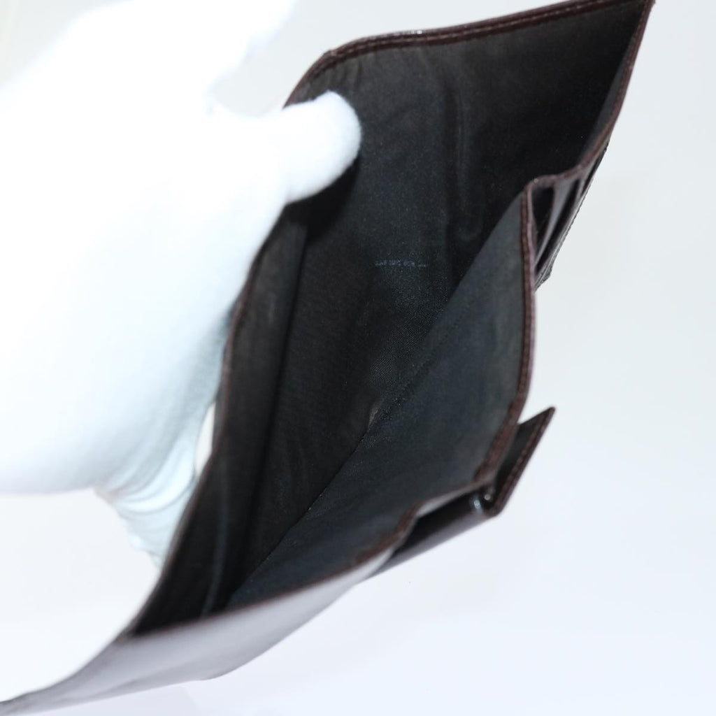 FENDI Zucca Canvas Wallet Black Brown 50751