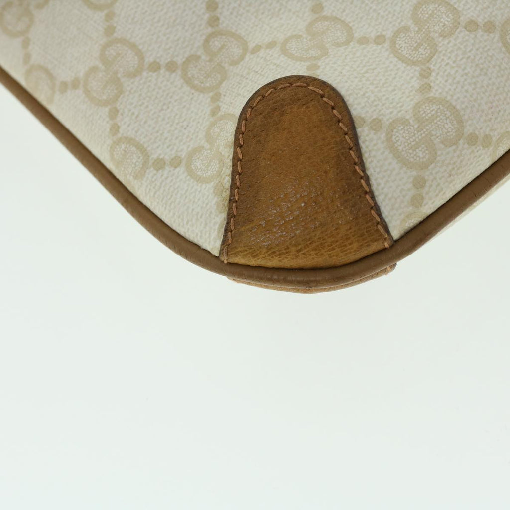 GUCCI GG Canvas Clutch Bag PVC Leather White 156.02.075 50774