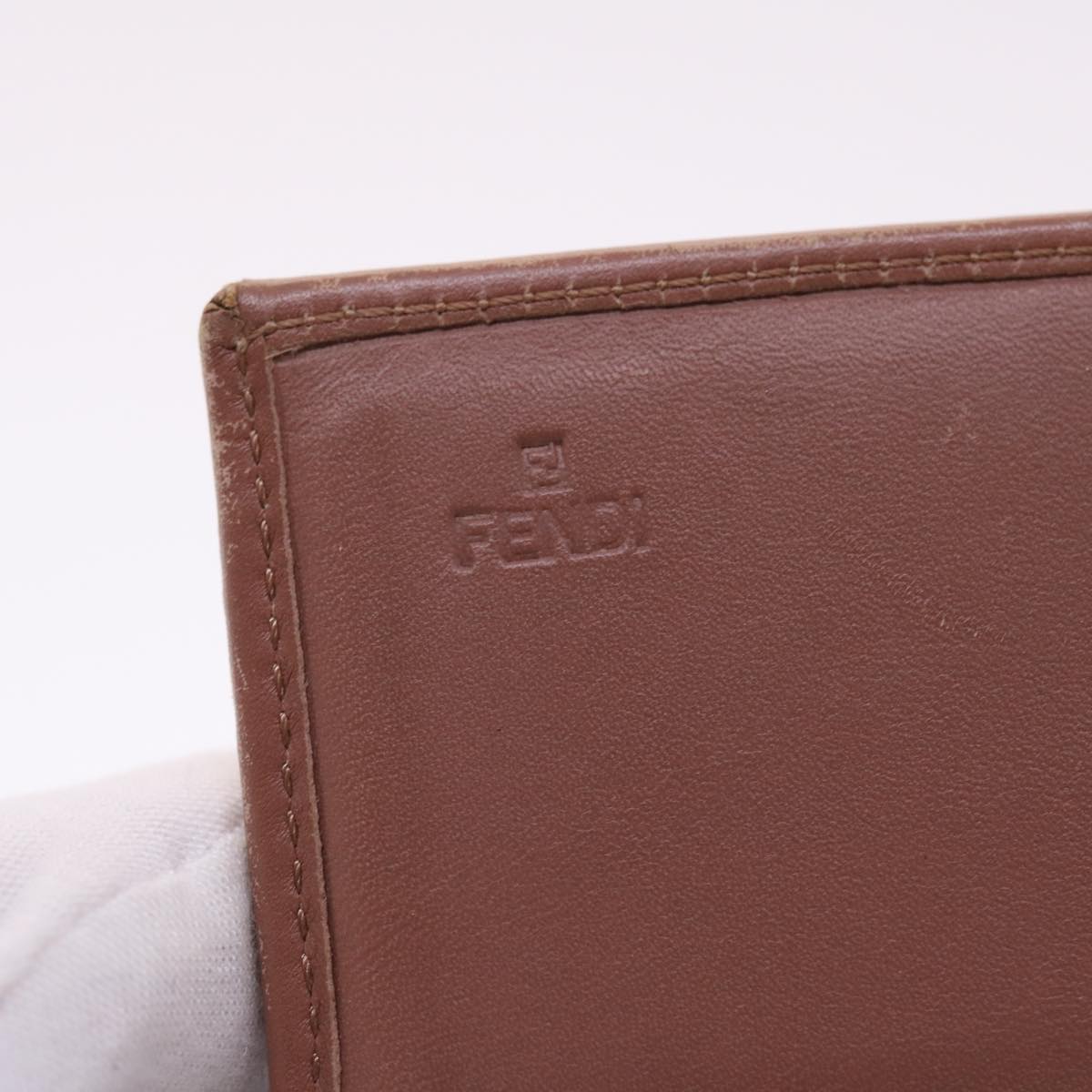 FENDI Zucchino Canvas Long Wallet Pink 50821