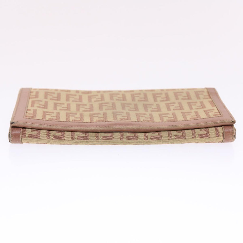 FENDI Zucchino Canvas Long Wallet Pink 50821