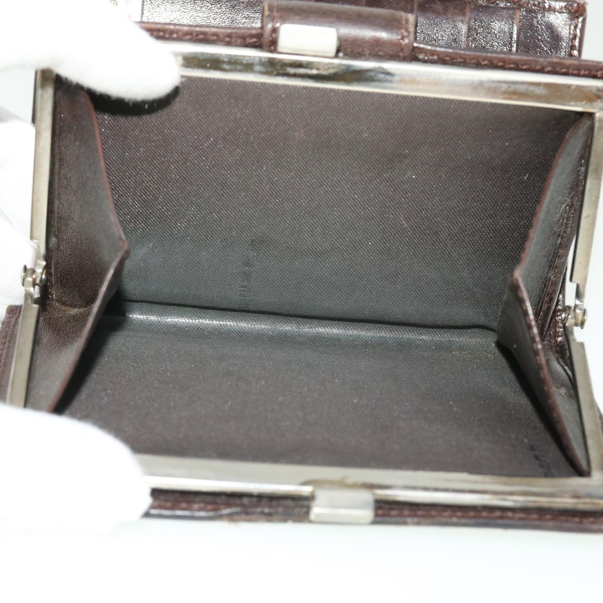 FENDI Zucca Canvas Wallet Black Brown 50849