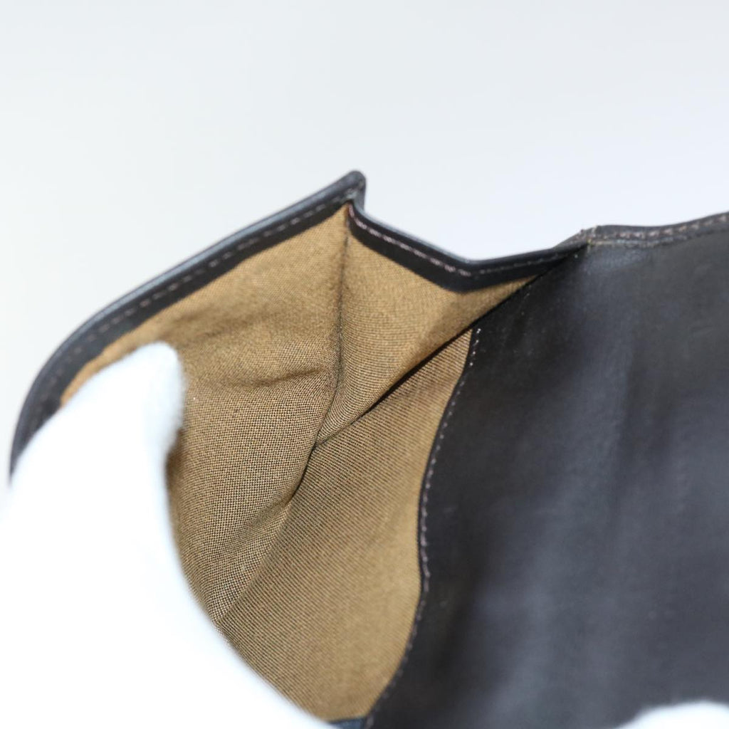 FENDI Zucca Canvas Wallet Black Brown 50855