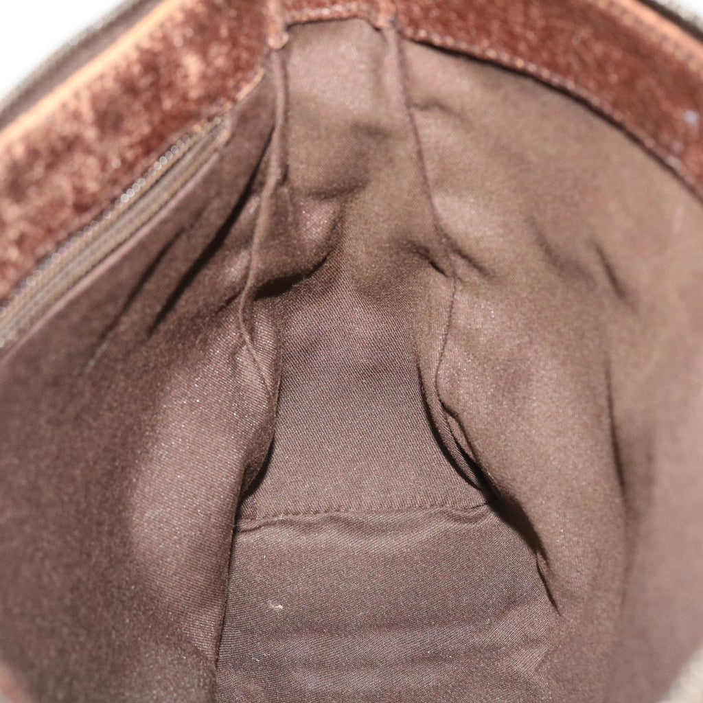 GUCCI GG Canvas Shoulder Bag Leather Beige 114273 203998 50985
