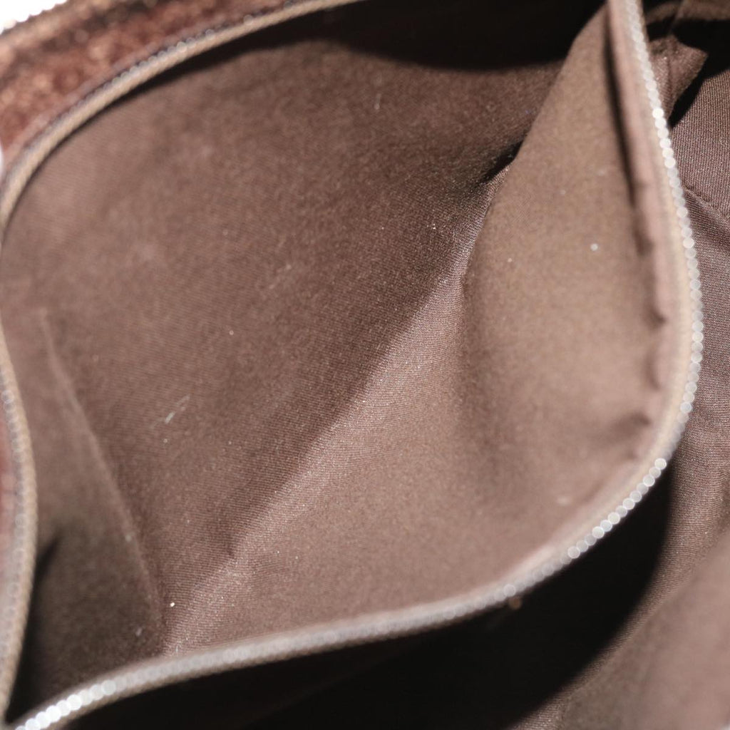 GUCCI GG Canvas Shoulder Bag Leather Beige 114273 203998 50985