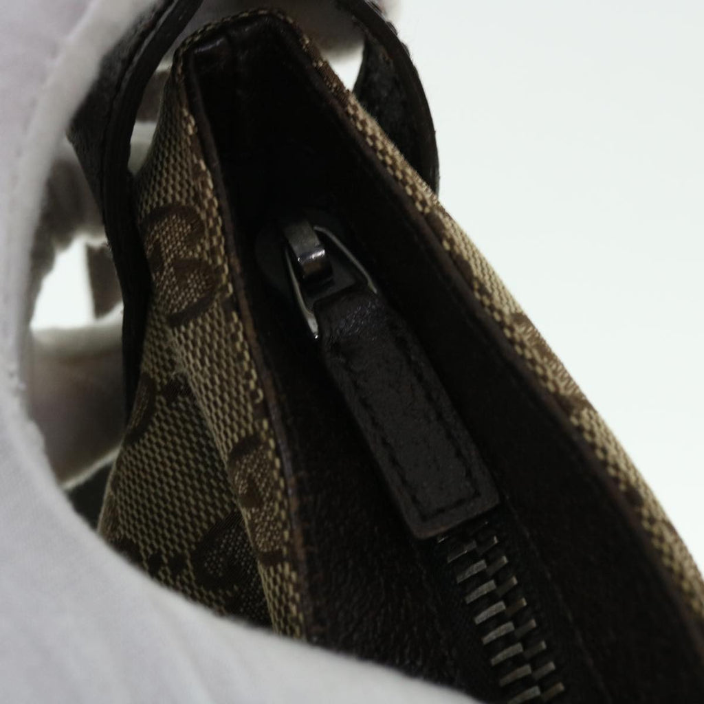GUCCI GG Canvas Shoulder Bag Leather Beige 122793 467891 50988