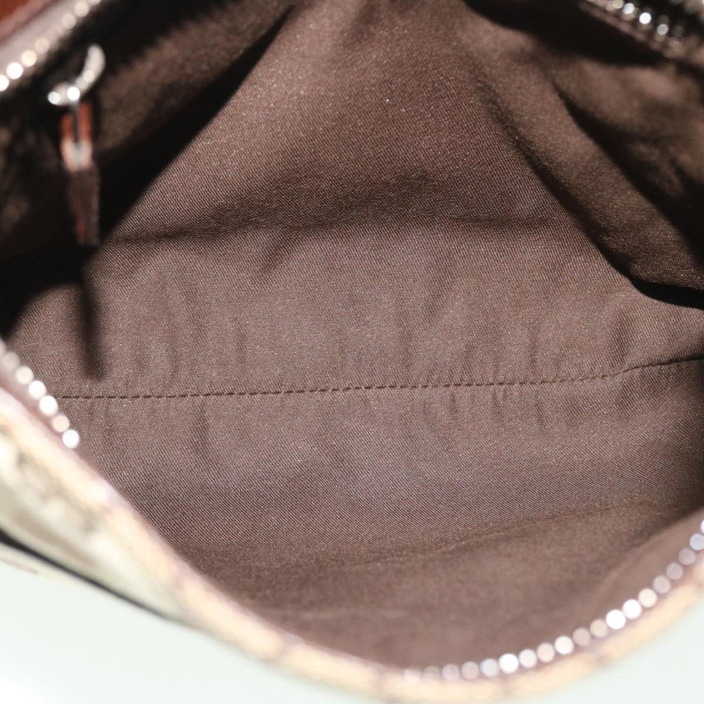 GUCCI GG Canvas Shoulder Bag Leather Beige 122793 467891 50988