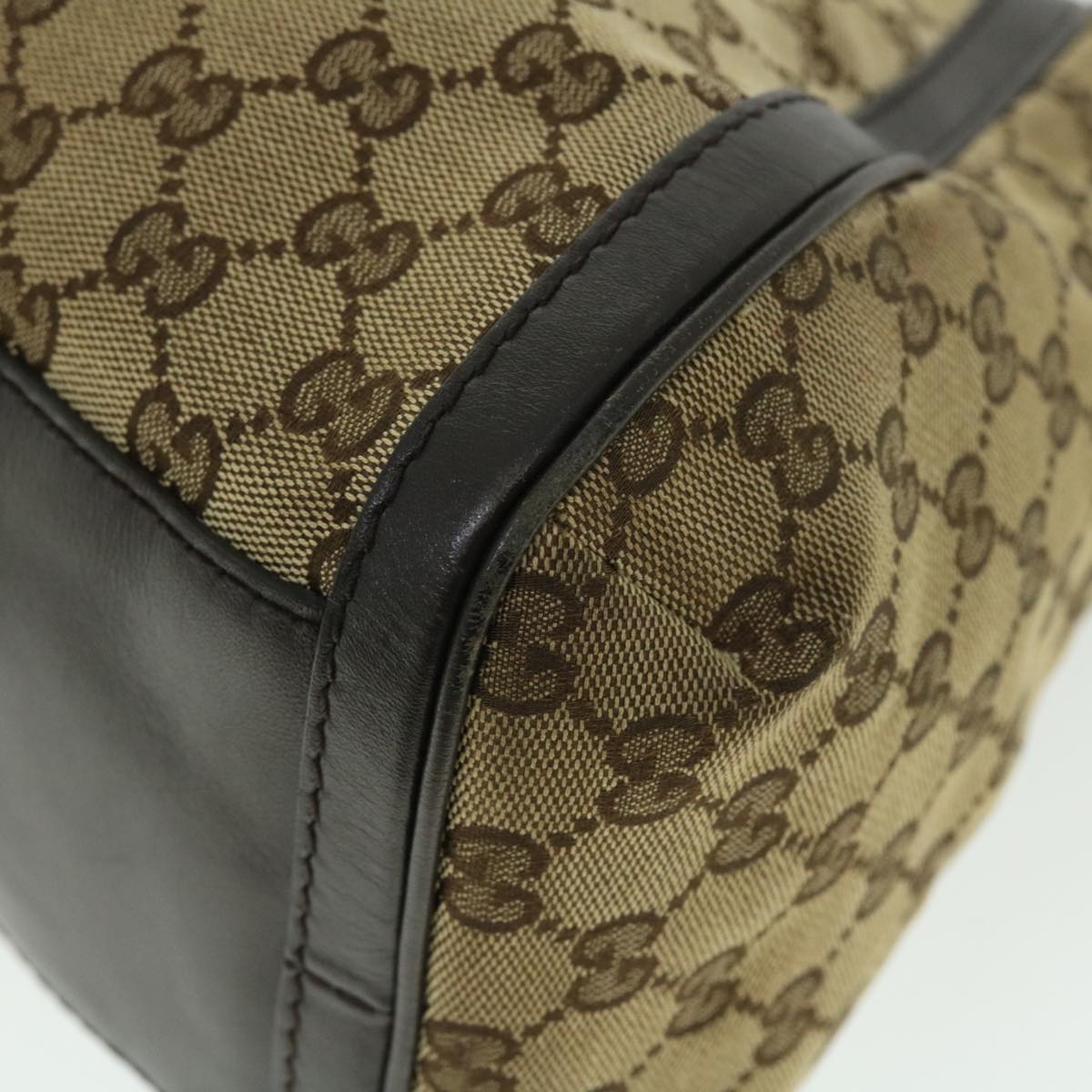GUCCI GG Canvas Shoulder Bag Leather Beige Brown 232297 520981 50992
