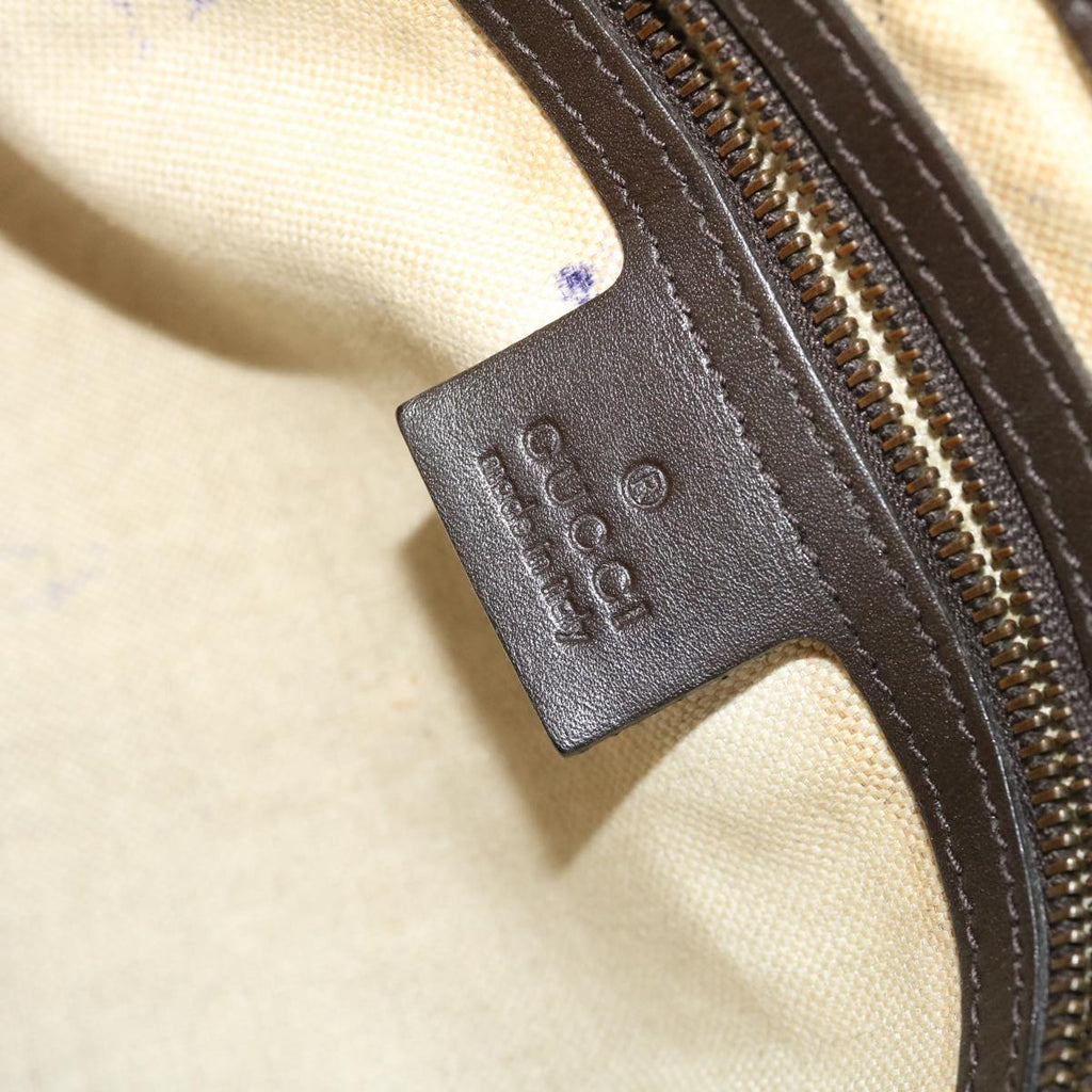 GUCCI GG Canvas Shoulder Bag Leather Beige Brown 232297 520981 50992