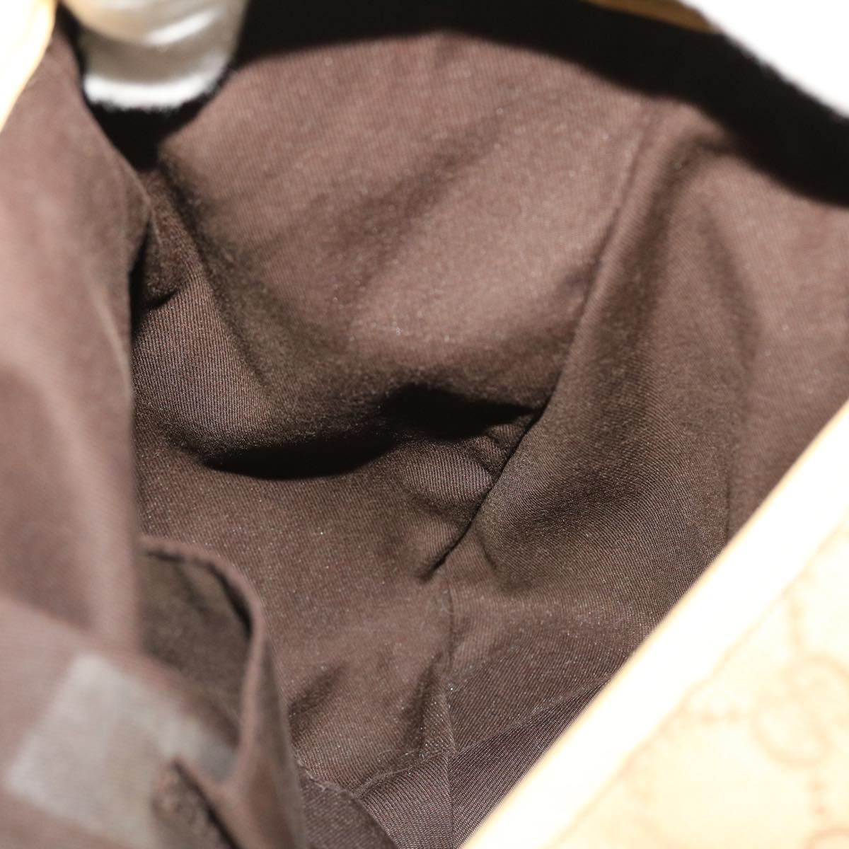 GUCCI GG Canvas Tote Bag Leather Beige 130736 002122 50997