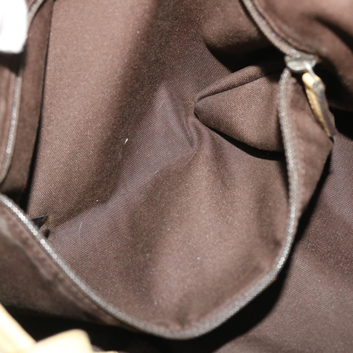 GUCCI GG Canvas Tote Bag Leather Beige 130736 002122 50997