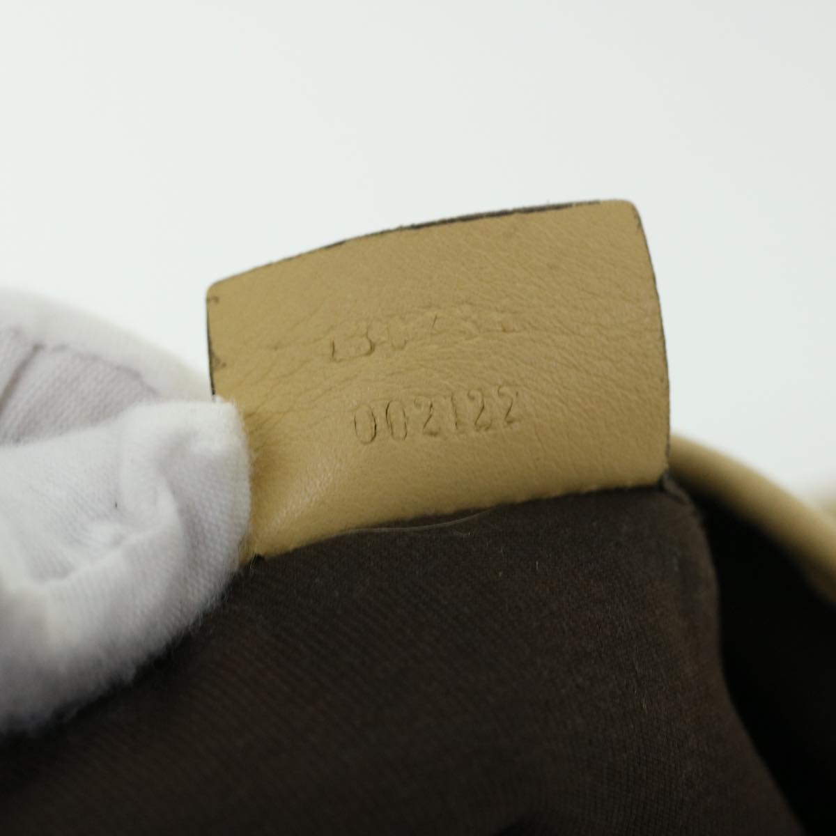 GUCCI GG Canvas Tote Bag Leather Beige 130736 002122 50997
