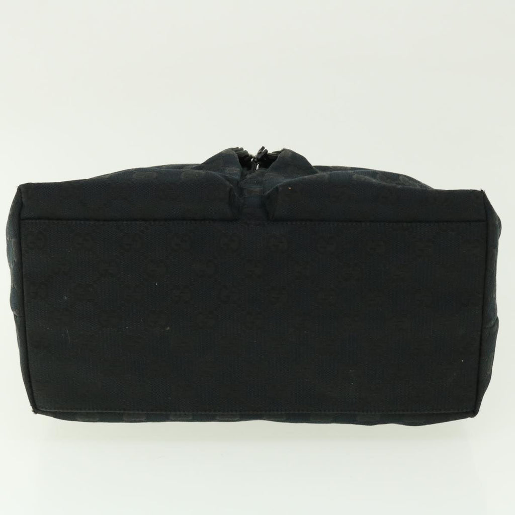 GUCCI GG Canvas Shoulder Bag Leather Black 001 3380 1705 50999