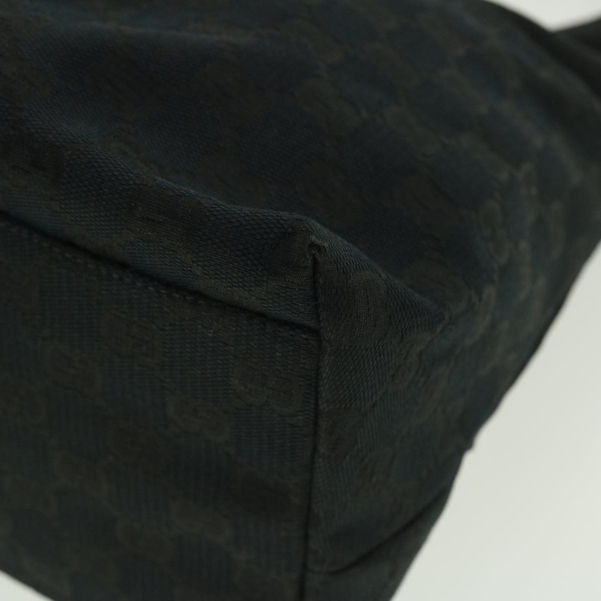 GUCCI GG Canvas Shoulder Bag Leather Black 001 3380 1705 50999