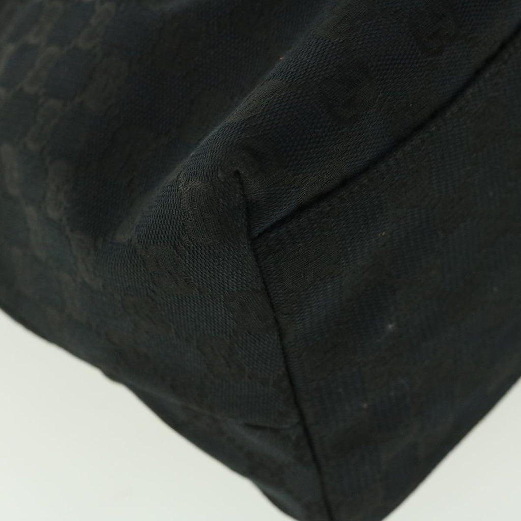GUCCI GG Canvas Shoulder Bag Leather Black 001 3380 1705 50999