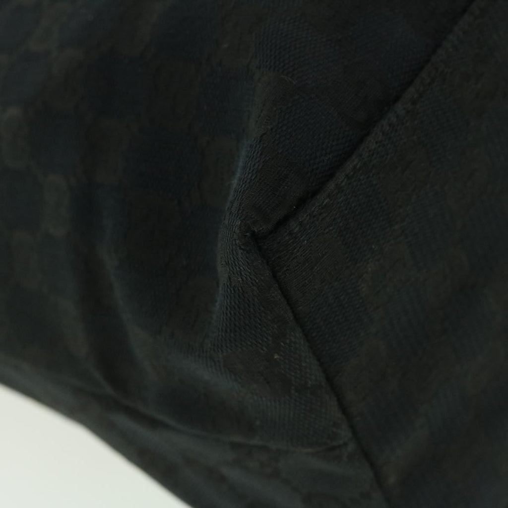 GUCCI GG Canvas Shoulder Bag Leather Black 001 3380 1705 50999