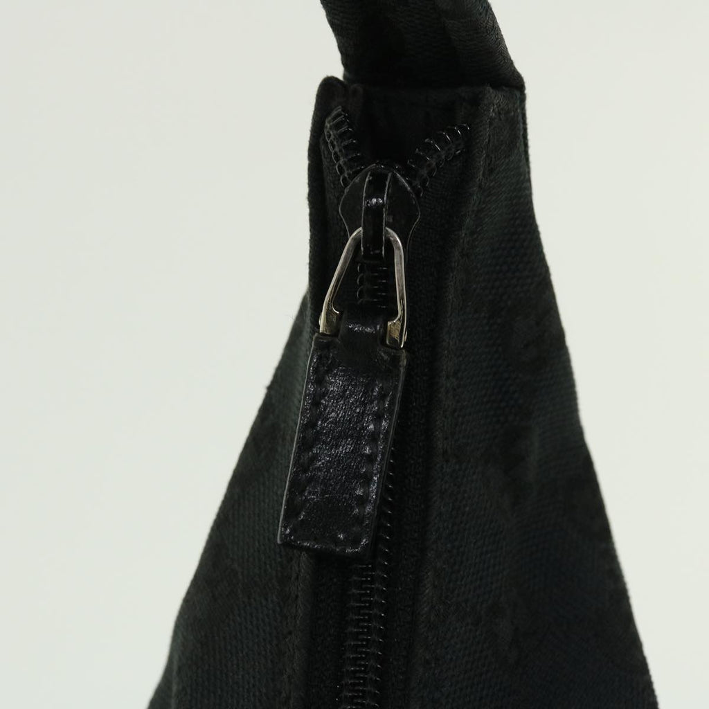 GUCCI GG Canvas Shoulder Bag Leather Black 001 3380 1705 50999