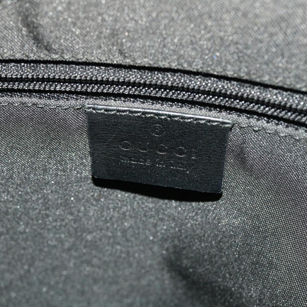 GUCCI GG Canvas Shoulder Bag Leather Black 001 3380 1705 50999
