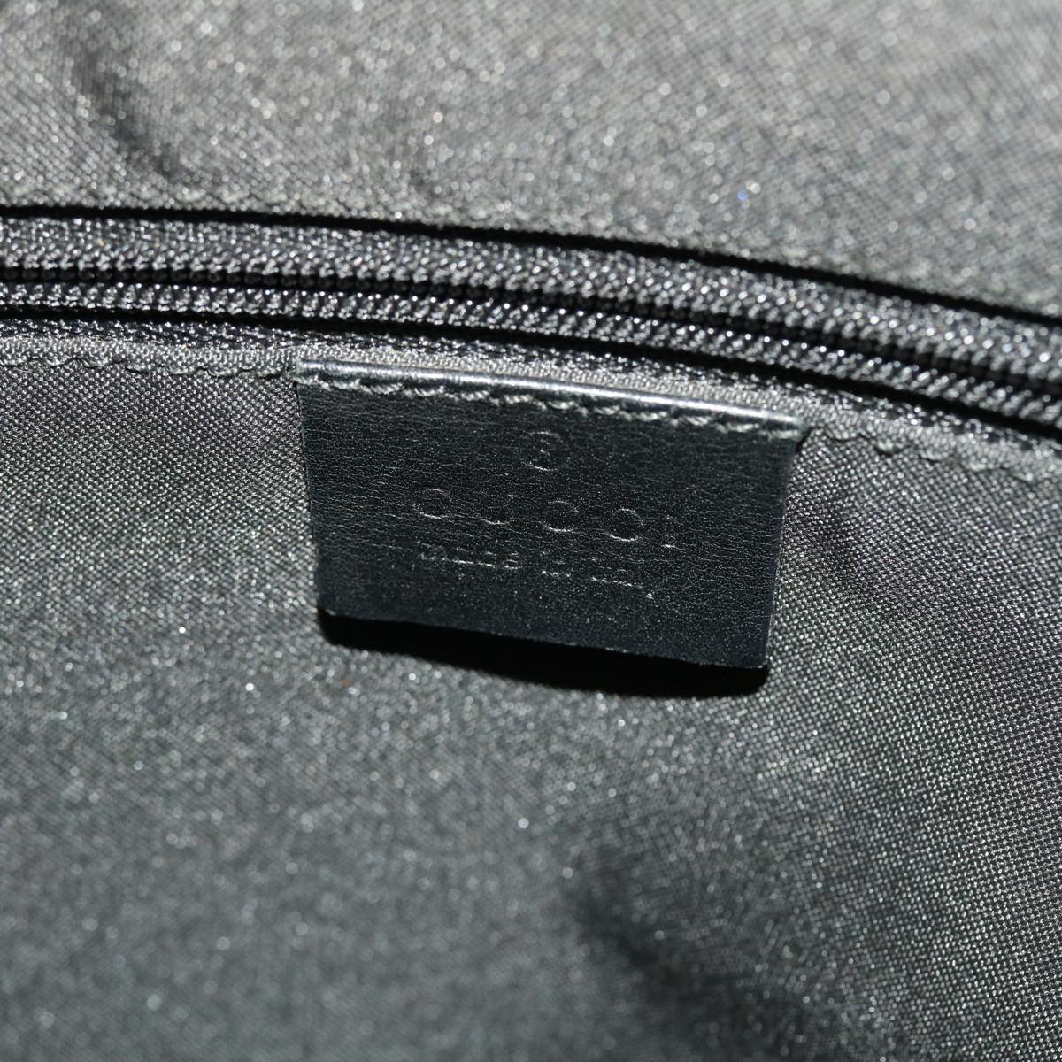 GUCCI GG Canvas Shoulder Bag Leather Black 001 3380 1705 50999