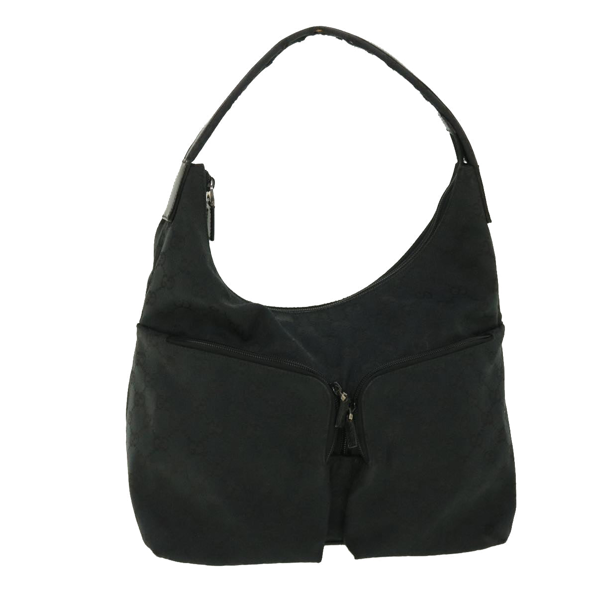 GUCCI GG Canvas Shoulder Bag Leather Black 001 3380 1705 50999