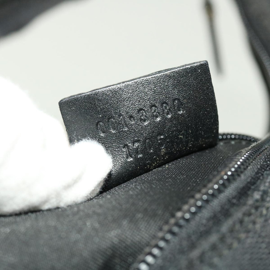 GUCCI GG Canvas Shoulder Bag Leather Black 001 3380 1705 50999