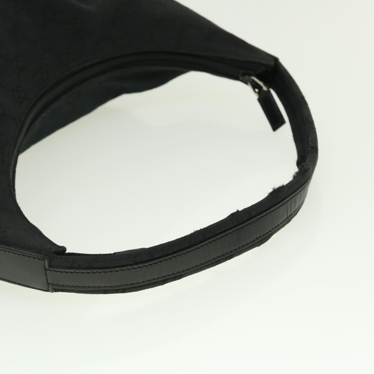 GUCCI GG Canvas Shoulder Bag Leather Black 001 3380 1705 50999