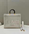 FI FI Sunshine MeGLAMIum Two-toned perforated Bag For Woman 37cm/14.5in