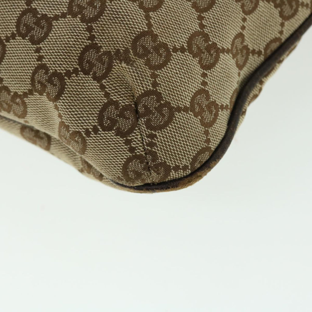 GUCCI GG Canvas Hand Bag Leather 2way Beige 122797 001013 51004