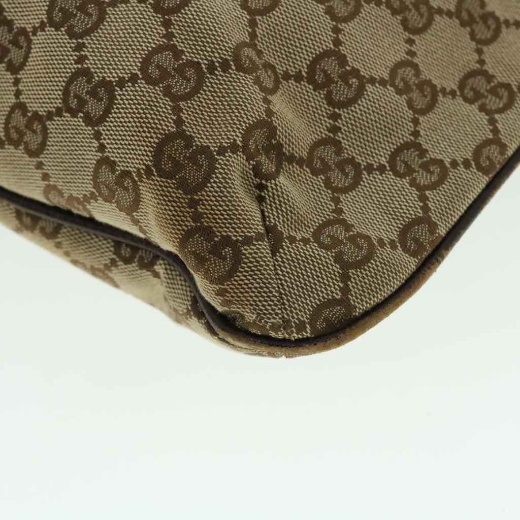 GUCCI GG Canvas Hand Bag Leather 2way Beige 122797 001013 51004